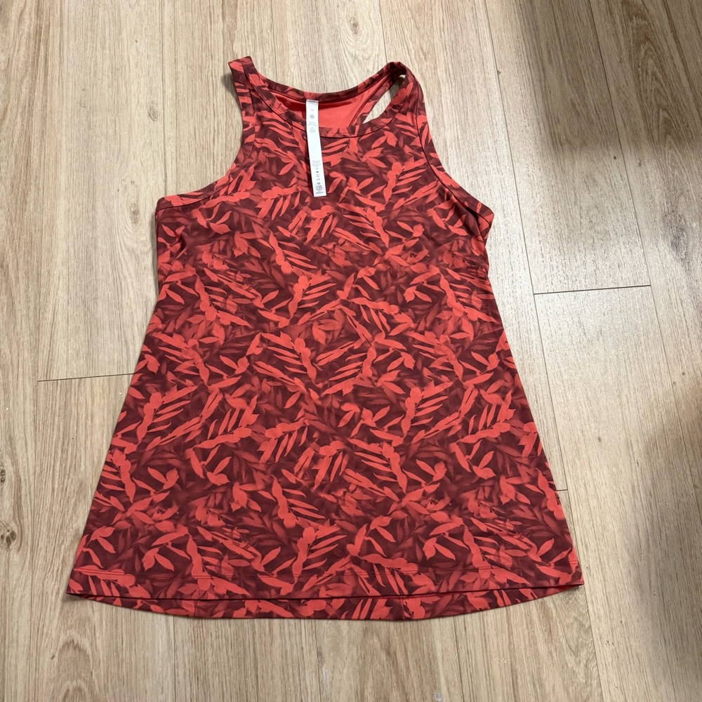 Lululemon Athletica Red Graphic Sleeveless Tank Top
